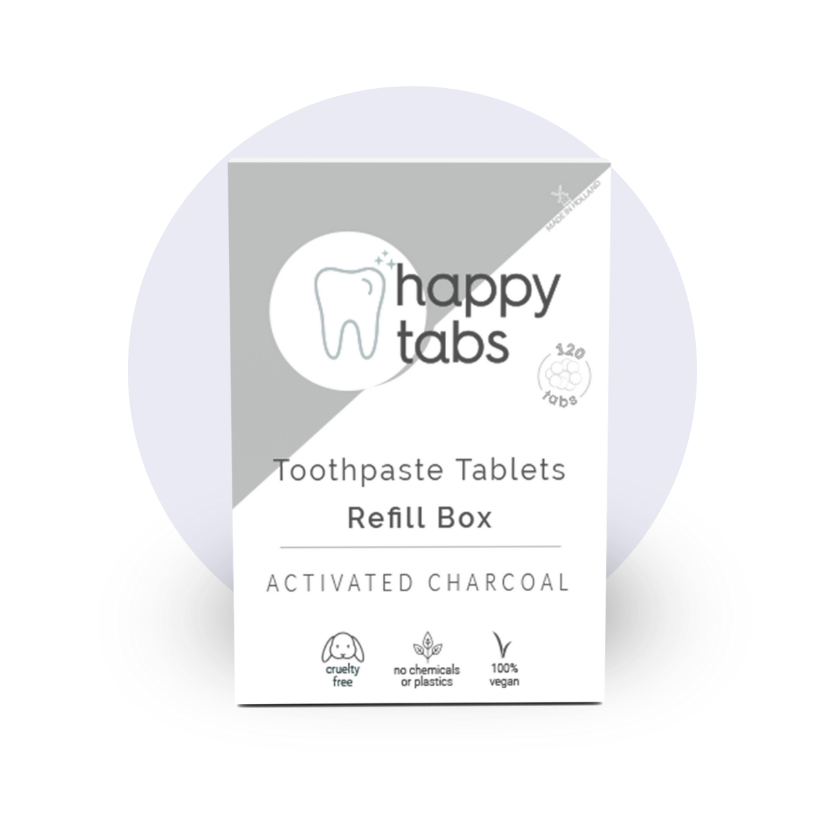 Mint Charcoal without fluoride Refill - Happy Tabs